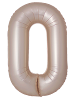 Шар (40''/102 см) Цифра SLIM Золото звездного света №0  FM 88048926