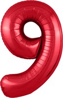Шар (40''/102 см) Цифра Slim Красный №9  Agura 87994339