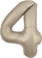 Шар (40''/102 см) Цифра Slim Мистик Сатин №4  Agura 88020137