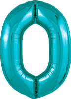 Шар (40''/102 см) Цифра Slim Океан №0  Agura 88019919