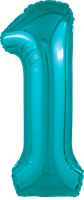 Шар (40''/102 см) Цифра Slim Океан №1  Agura 88019920
