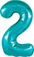 Шар (40''/102 см) Цифра Slim Океан №2  Agura 88020344