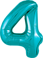 Шар (40''/102 см) Цифра Slim Океан №4  Agura 88019921
