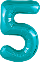 Шар (40''/102 см) Цифра Slim Океан №5  Agura 88020346