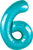 Шар (40''/102 см) Цифра Slim Океан №6  Agura 88019922