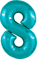 Шар (40''/102 см) Цифра Slim Океан №8  Agura 88019924