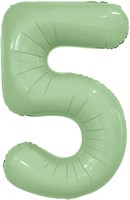 Шар (40''/102 см) Цифра Slim Олива №5  Agura 88031708