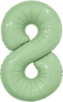 Шар (40''/102 см) Цифра Slim Олива №8  Agura 88031711