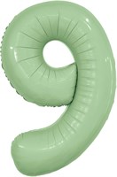 Шар (40''/102 см) Цифра Slim Олива №9  Agura 88031712