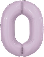 Шар (40''/102 см) Цифра Slim Орхидея №0  Agura 88034085
