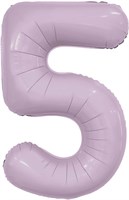 Шар (40''/102 см) Цифра Slim Орхидея №5  Agura 88031717