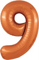 Шар (40''/102 см) Цифра Slim Папайя №9  Agura 88034097