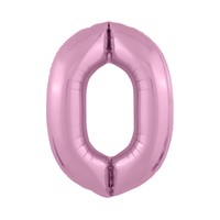 Шар (40''/102 см) Цифра Slim Розовый фламинго №0  Agura 2139783