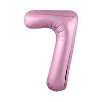 Шар (40''/102 см) Цифра Slim Розовый фламинго №7  Agura 2139795