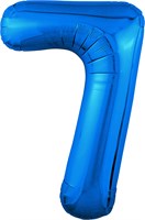 Шар (40''/102 см) Цифра Slim Синий №7  Agura 87994346