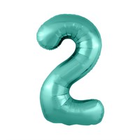 Шар (40''/102 см) Цифра Slim Бискайский зеленый №2  Agura 2139788