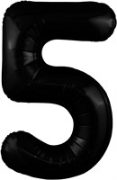 Шар (40''/102 см) Цифра Slim Черный блеск №5  Agura 88028762