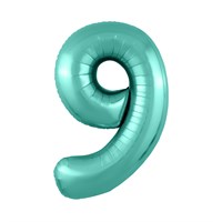 Шар (40''/102 см) Цифра Slim Бискайский зеленый №9  Agura 2139797