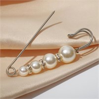 Булавка «Квартет» 7,5см, цвет белый в серебре   3714514 3714514