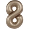 Шар (40''/102 см) Цифра SLIM Золото звездного света №8  FM 88048987