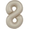 Шар (40''/102 см) Цифра SLIM Крем Латте №8  FM 88048958