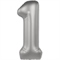 Шар (40''/102 см) Цифра SLIM Лунное серебро №1  FM 88048931