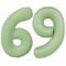 Шар (40''/102 см) Цифра SLIM Мята №6/9  FM 88048961