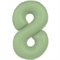 Шар (40''/102 см) Цифра SLIM Мята №8  FM 88048963