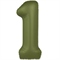 Шар (40''/102 см) Цифра SLIM Оливково-зеленый №1  FM 88048932