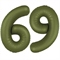 Шар (40''/102 см) Цифра SLIM Оливково-зеленый №6/9  FM 88048980