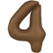 Шар (40''/102 см) Цифра SLIM Шоколадно-коричневый №4  FM 88048949