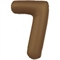 Шар (40''/102 см) Цифра SLIM Шоколадно-коричневый №7  FM 88048952