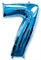 Шар (40''/102 см) Цифра Синий №7 FM 2129208