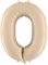 Шар (40''/102 см) Цифра Кремовый №0 FM 88023799