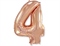 Шар (40''/102 см) Цифра Розовое золото №4 FM 2129257