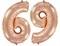 Шар (40''/102 см) Цифра Розовое золото №6 FM 2129259