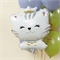 Котенок принцесса. Белый / Cat Princess White / 1 шт /, Фольгированный шар 88049611
