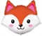 И 24 Лиса голова / Fox head / 1 шт /, Фольгированный шар 88049619