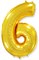 Шар (40''/102 см) Цифра SLIM Золото №6/9  FM 88041546