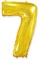 Шар (40''/102 см) Цифра SLIM Золото №7  FM 88041548