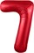 Шар (40''/102 см) Цифра Slim Красный №7  Agura 87994337
