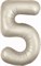 Шар (40''/102 см) Цифра Slim Мистик Сатин №5  Agura 88022808