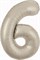 Шар (40''/102 см) Цифра Slim Мистик Сатин №6  Agura 88022809