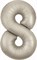 Шар (40''/102 см) Цифра Slim Мистик Сатин №8  Agura 88022467
