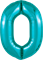 Шар (40''/102 см) Цифра Slim Океан №0  Agura 88019919