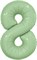 Шар (40''/102 см) Цифра Slim Олива №8  Agura 88031711