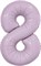 Шар (40''/102 см) Цифра Slim Орхидея №8  Agura 88031720