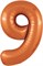 Шар (40''/102 см) Цифра Slim Папайя №9  Agura 88034097