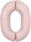 Шар (40''/102 см) Цифра Slim Пыльная роза №0  Agura 88034088