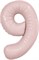 Шар (40''/102 см) Цифра Slim Пыльная роза №9  Agura 88031730